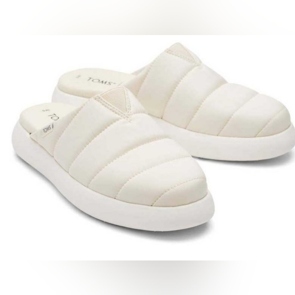 TOMS ALPARGATA MALLOW MULE SLIP ONS-CREME COLOR-SIZE 9- UNISEX